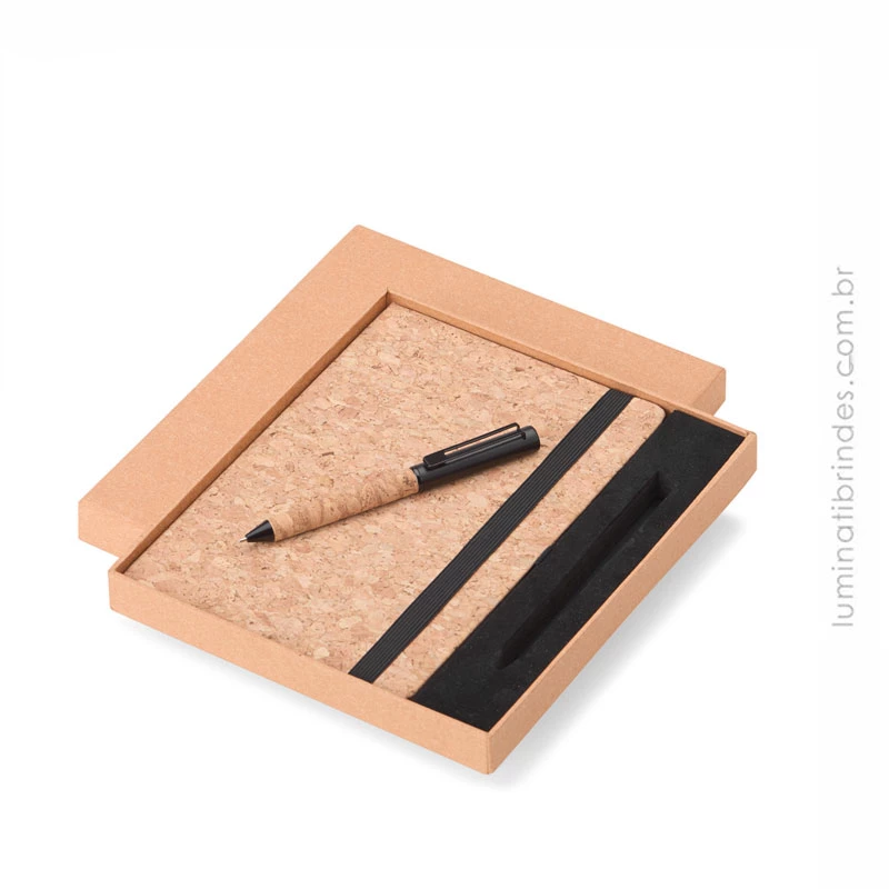 Caderno e Caneta Smart Cork