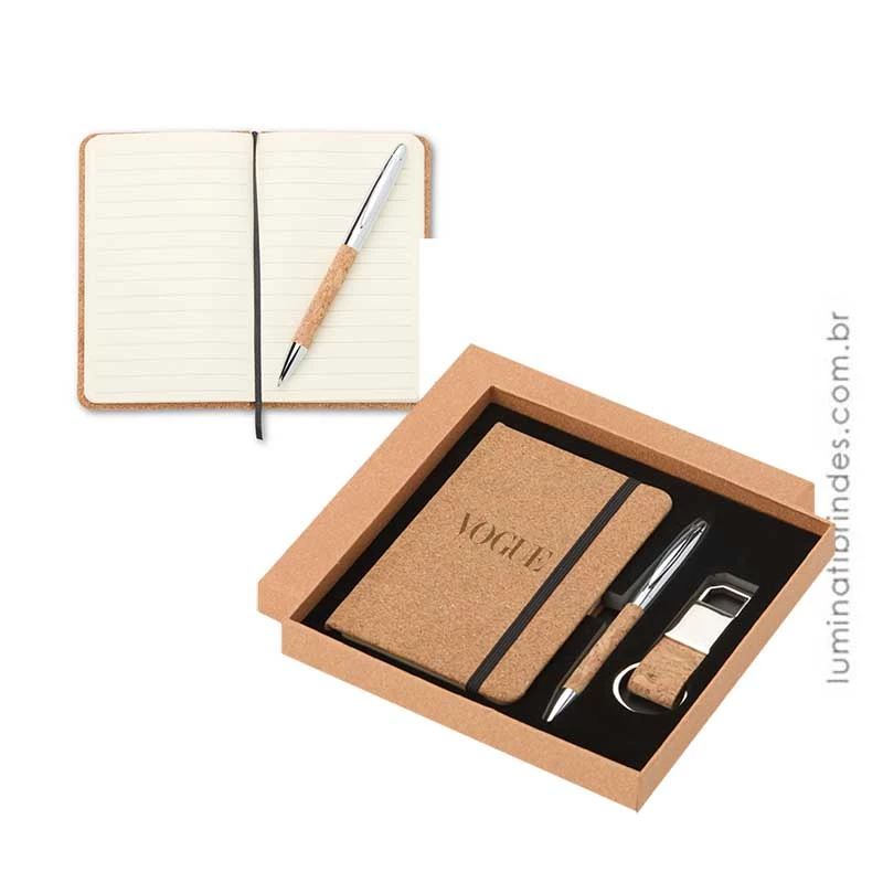 Kit Caderno e Caneta Evora