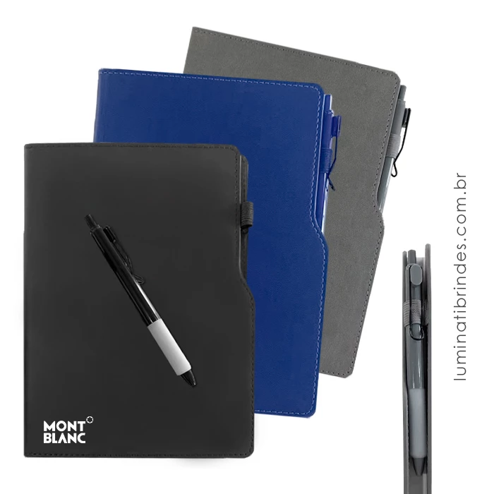 Kit com caderno e caneta com duas pontas Script